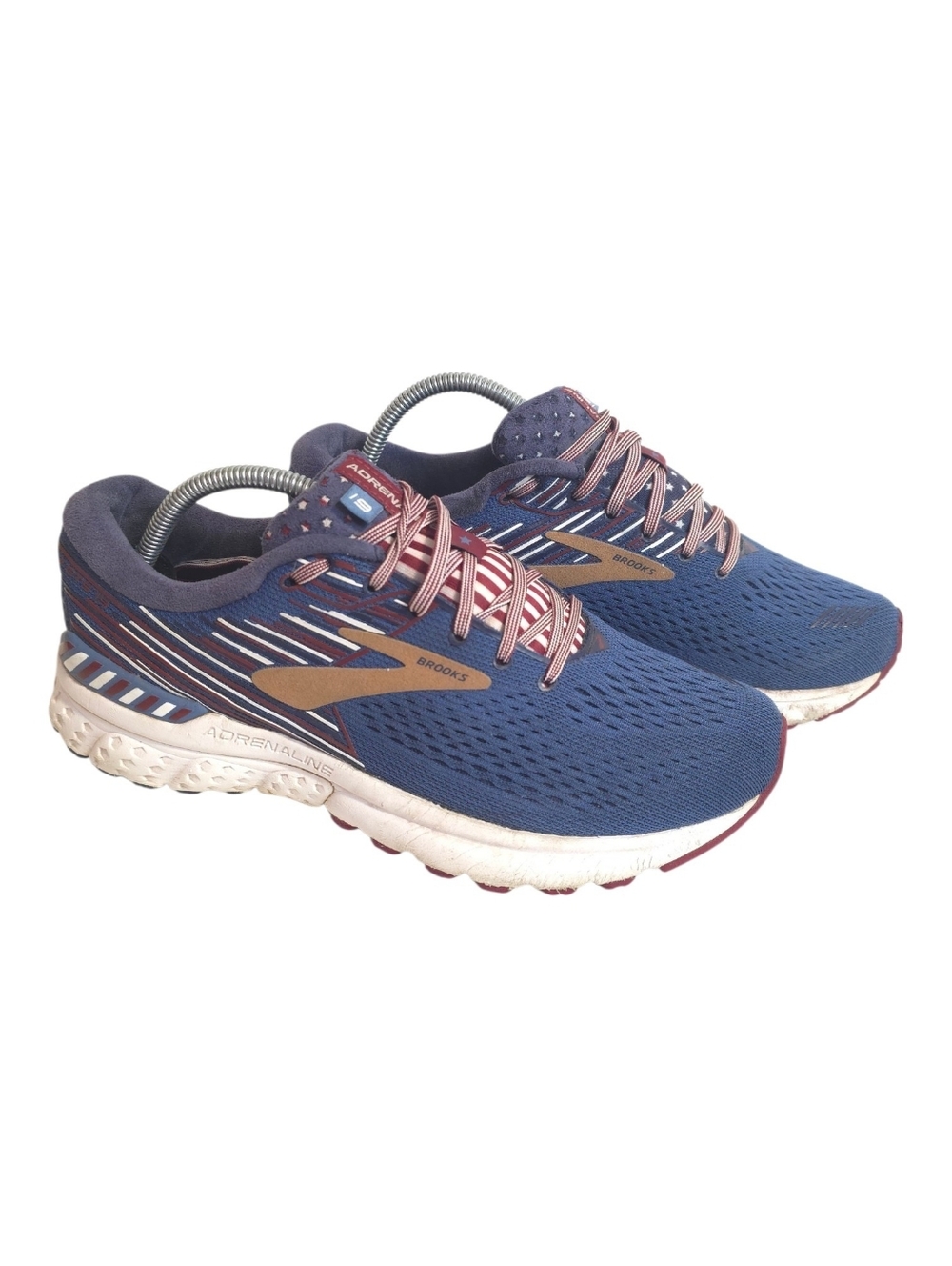 Brooks Adrenaline GTS 19 Running Shoes Women USA Patriotic 4th Of July Size 9 M